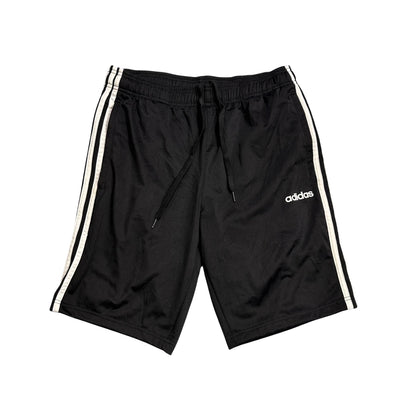 Adidas® Black Three Stripe Athletic Shorts(L)