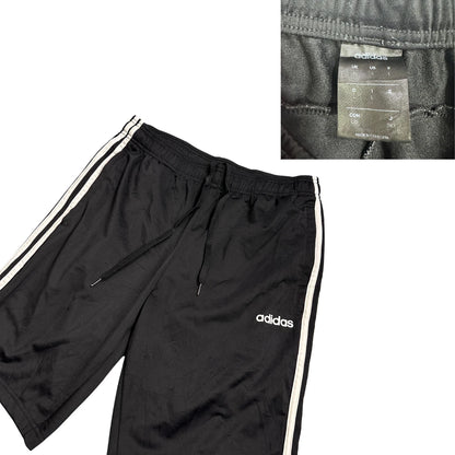 Adidas® Black Three Stripe Athletic Shorts(L)