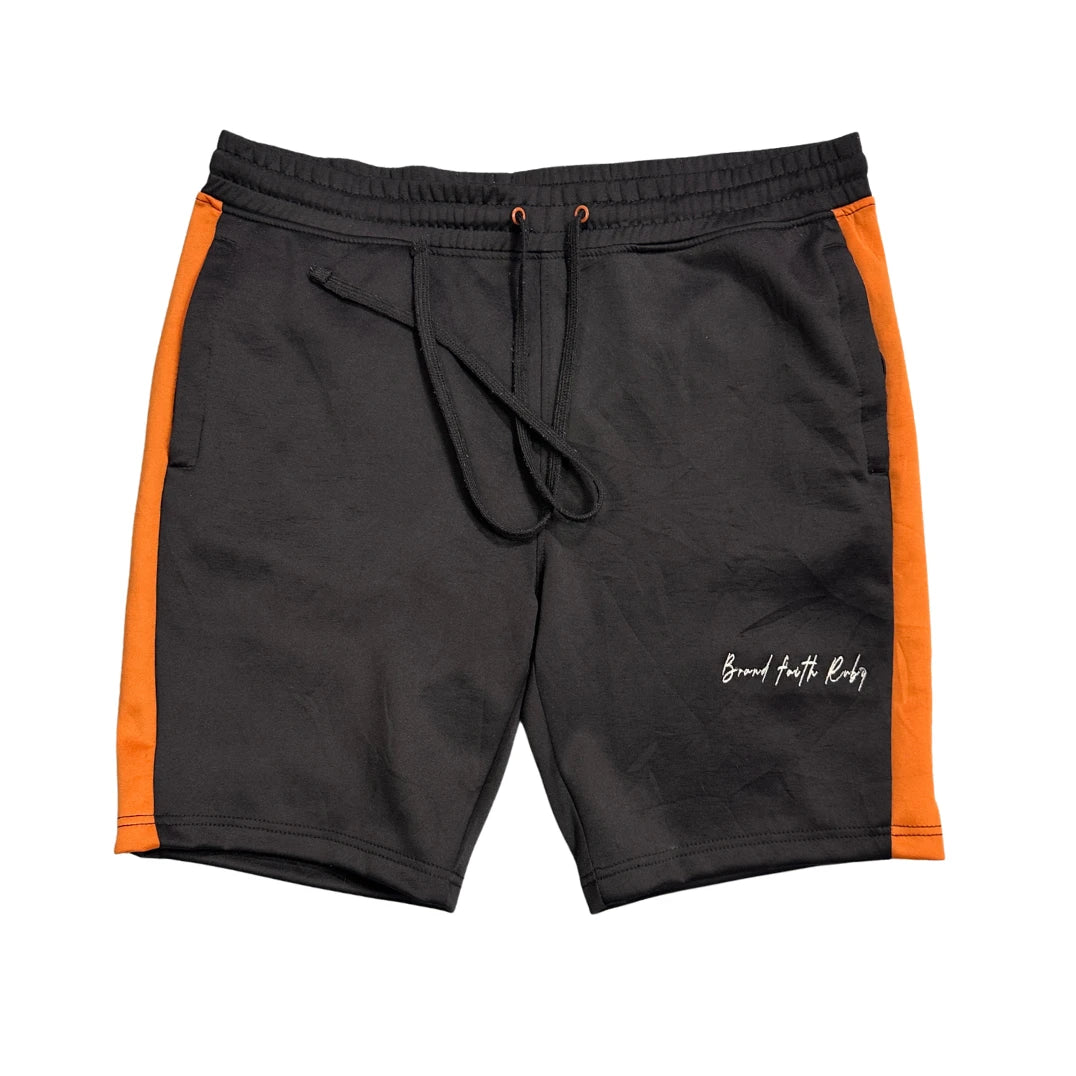 Brand Faith Ruby® Black Orange Casual Shorts(2XL)