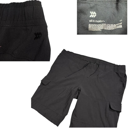 All in Motion® Black Cargo Athletic Shorts(2XL)