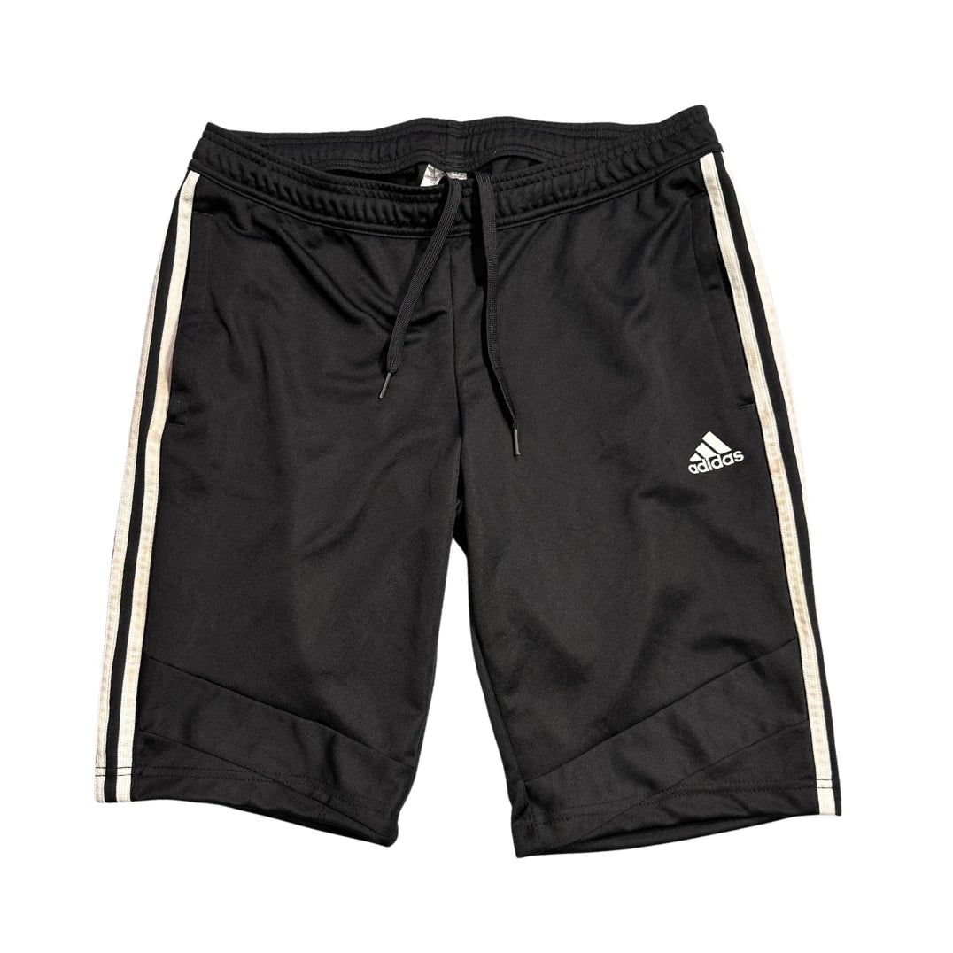 Adidas® Black Three Stripe Athletic Shorts(L)