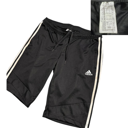 Adidas® Black Three Stripe Athletic Shorts(L)