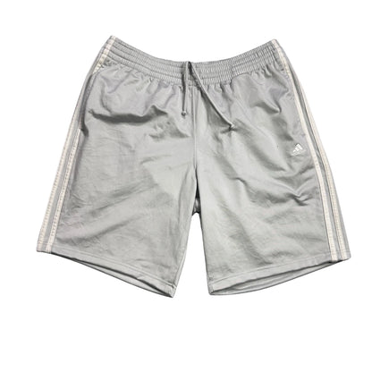 Adidas® Light Grey Three Stripe Athletic Shorts(XL)