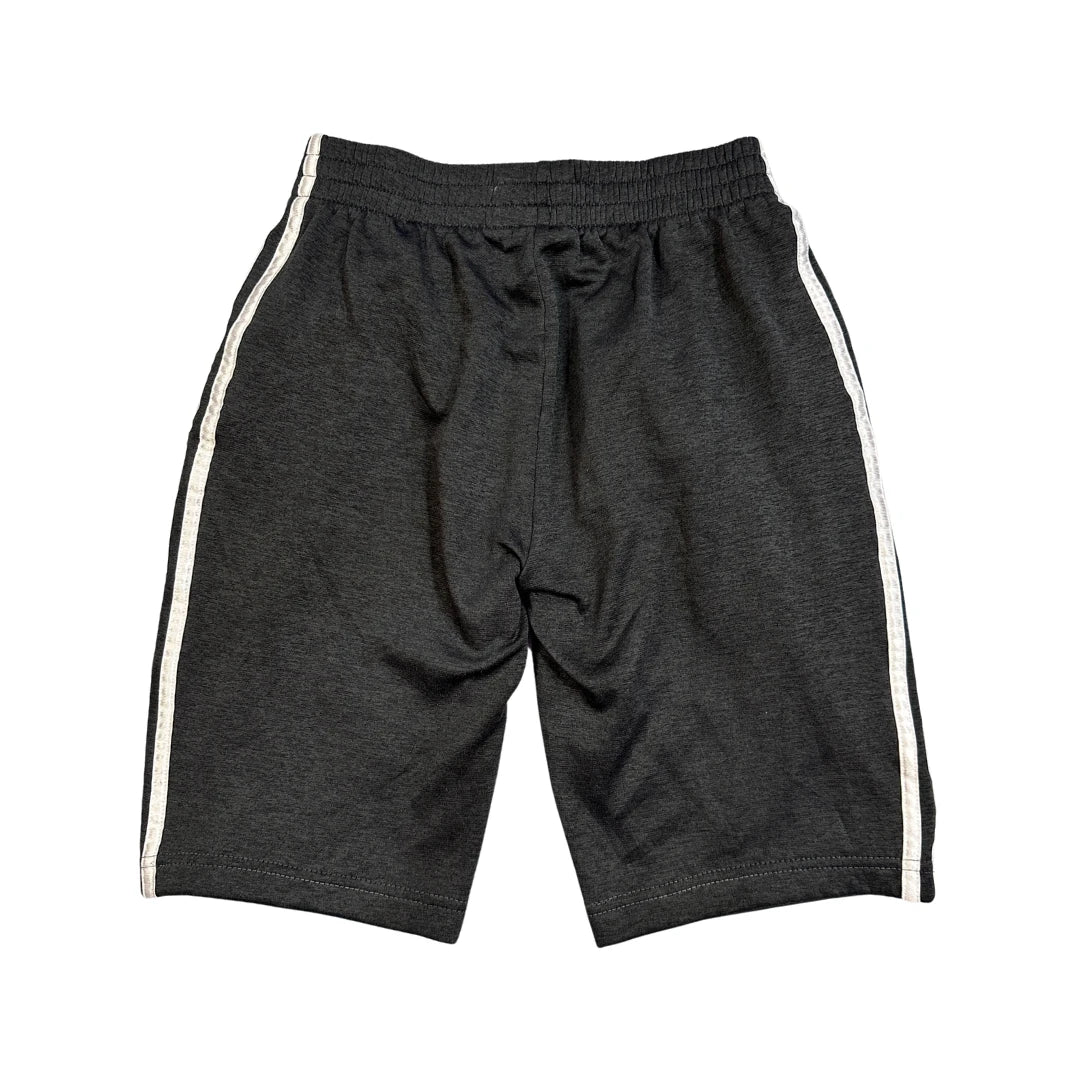 Adidas® Charcoal Three Stripe Athletic Shorts(S)