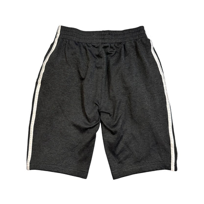 Adidas® Charcoal Three Stripe Athletic Shorts(S)