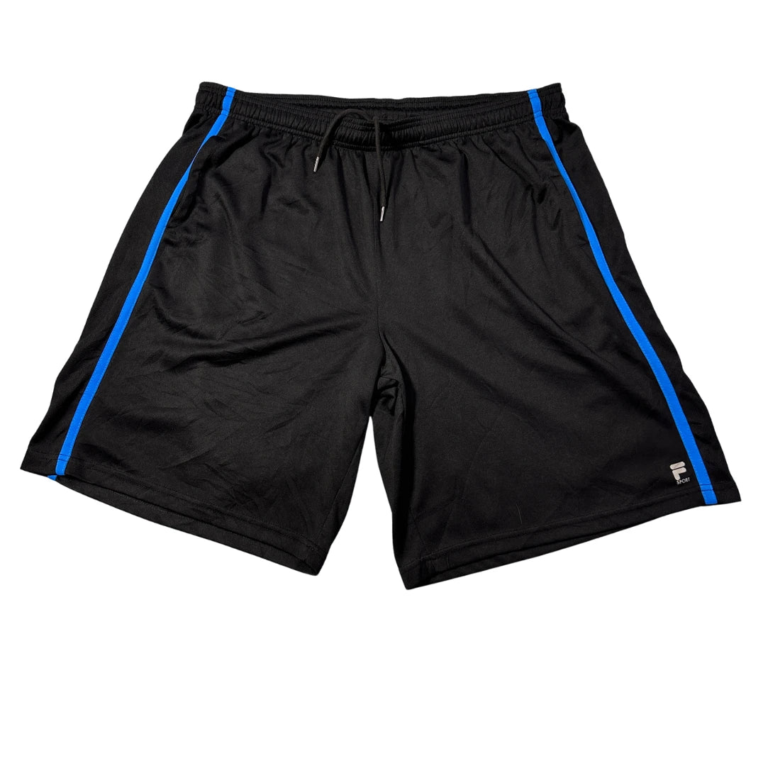 Fila® Sport Black Blue Piping Shorts(XL)