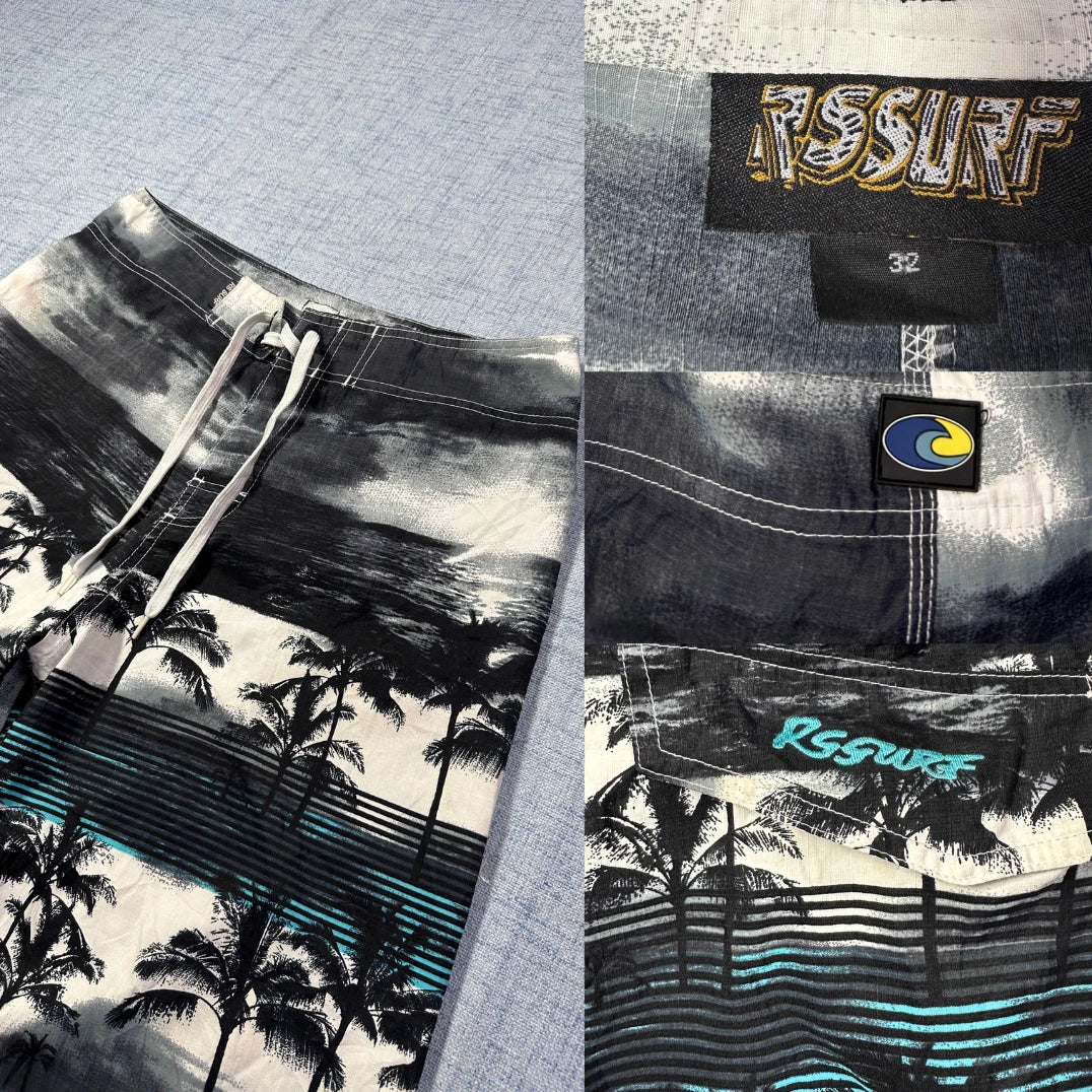 RS Surf® Palm Print Board Shorts(M)