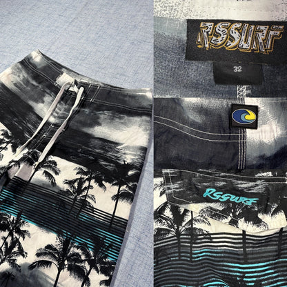 RS Surf® Palm Print Board Shorts(M)