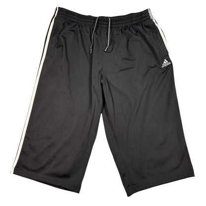 Adidas® Black Athletic 3 quarter shorts Striped-XL