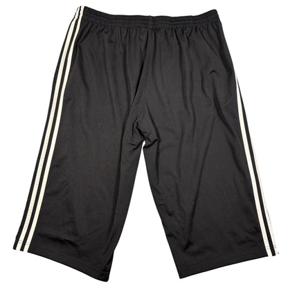Adidas® Black Athletic 3 quarter shorts Striped-XL