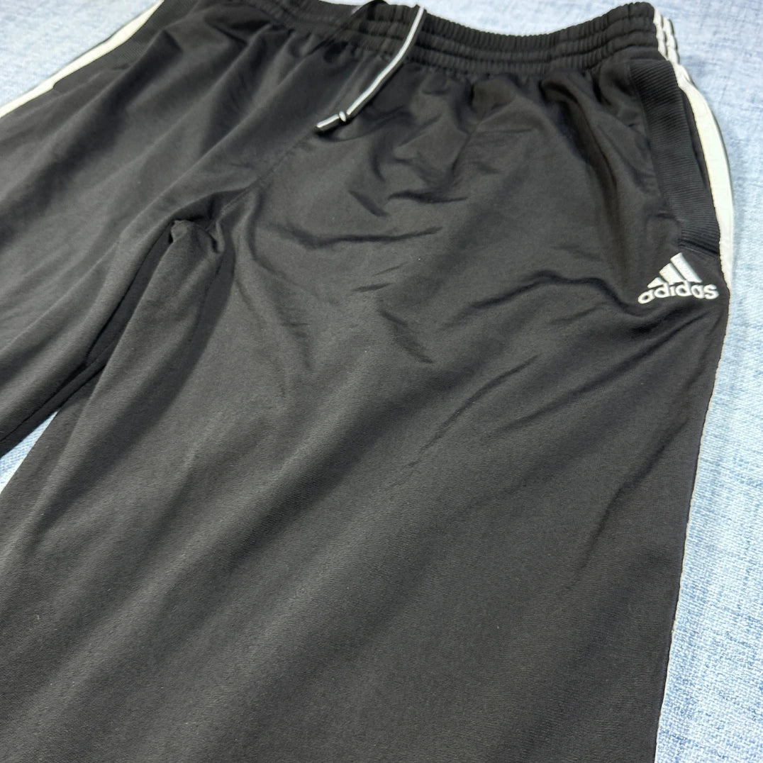 Adidas® Black Athletic 3 quarter shorts Striped-XL