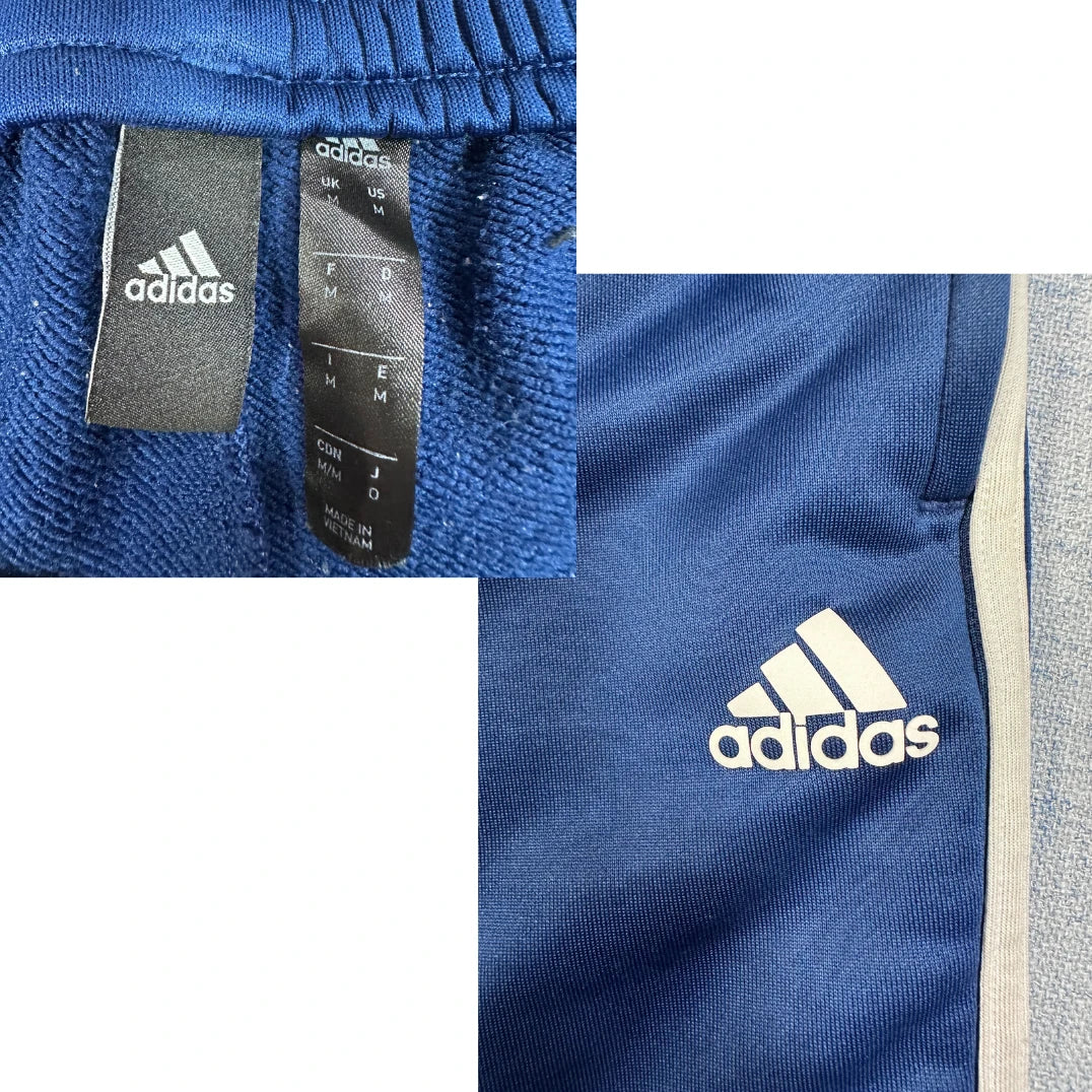 Adidas® Blue 3 quarter shorts Striped-M