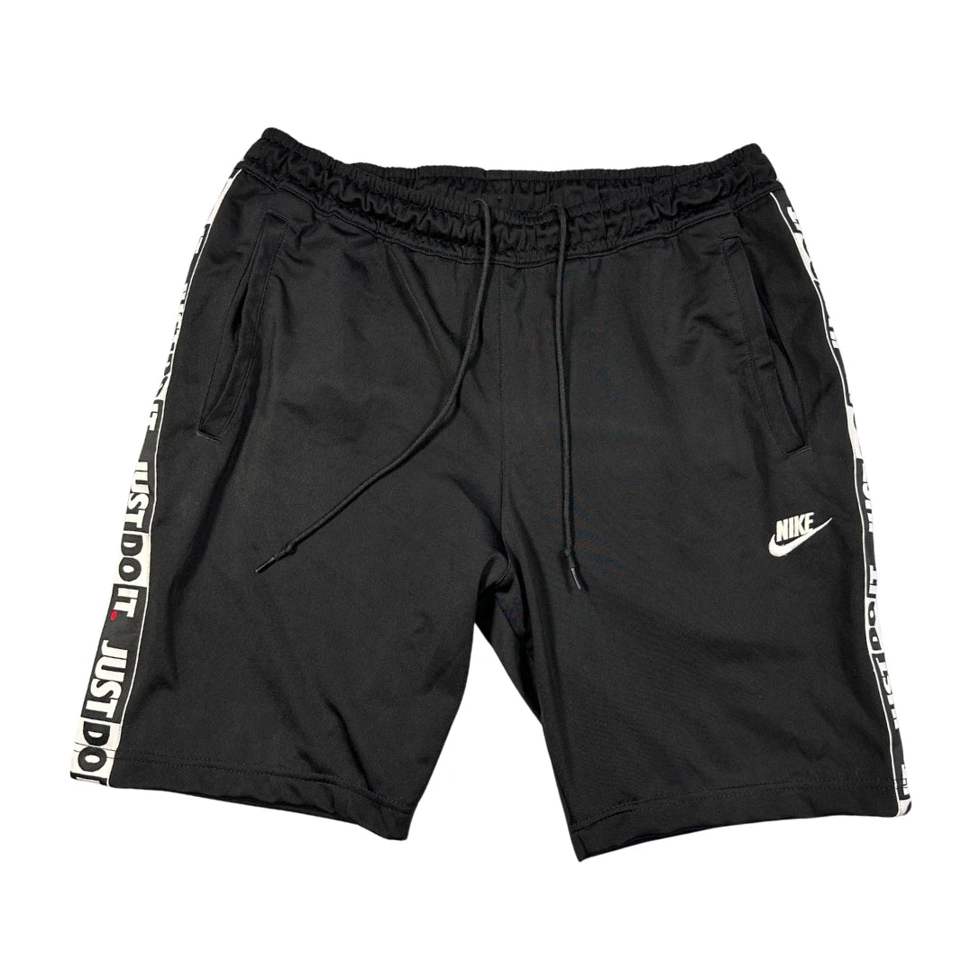 Nike® Black Shorts Logo Tape-L