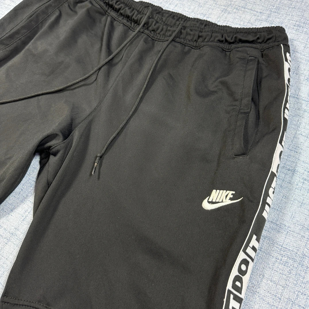 Nike® Black Shorts Logo Tape-L