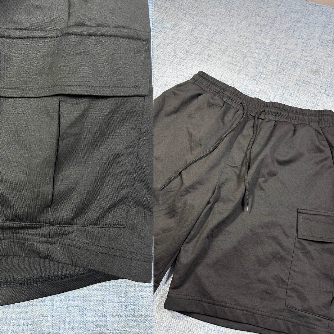 Unbranded Black Cargo Shorts-M