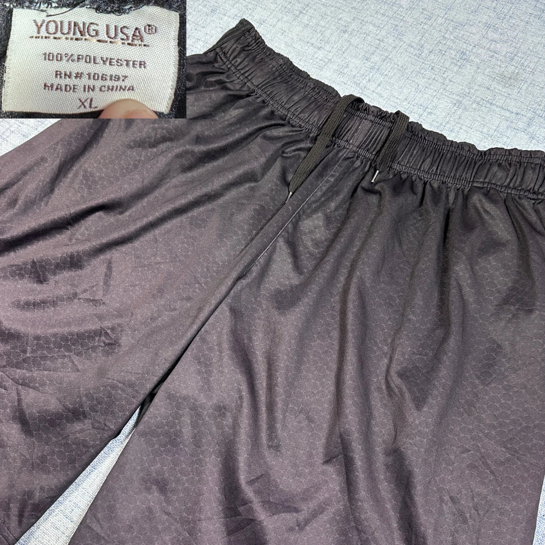 Young USA® Black Jacquard Shorts-XL