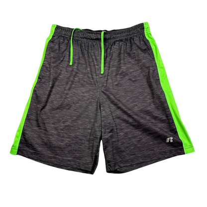 Russell® Gray Shorts Neon Stripe-M