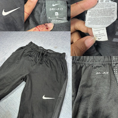 Nike® Black Dri-Fit Shorts Side Stripe-YXL