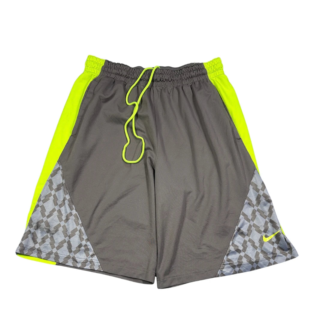 Nike® Grey Dri-Fit Shorts Volt Panel-XL