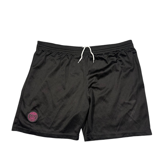 Unbranded Black Football Shorts Pink Crest Patch-L