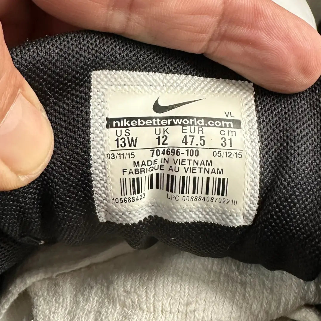 Nike Air Precision II (W) Basketball Shoes – White/Beige – Size 47.5 (US 13W)