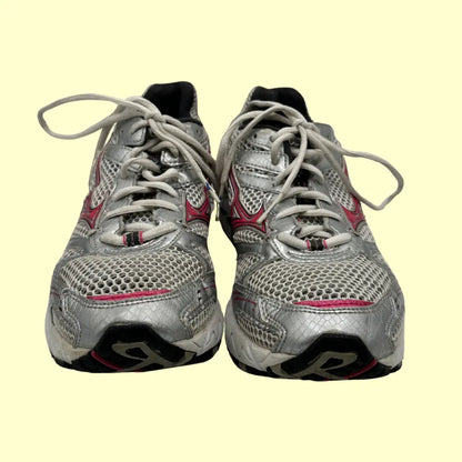 Mizuno Wave Rider Running Shoes – Silver/Pink (Original, Preloved)  US 9 / EU 40