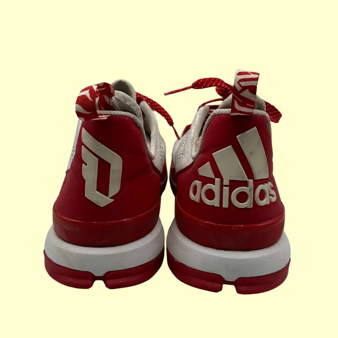 Adidas D Lillard TechFit Basketball Shoes – Red/White – Size 13