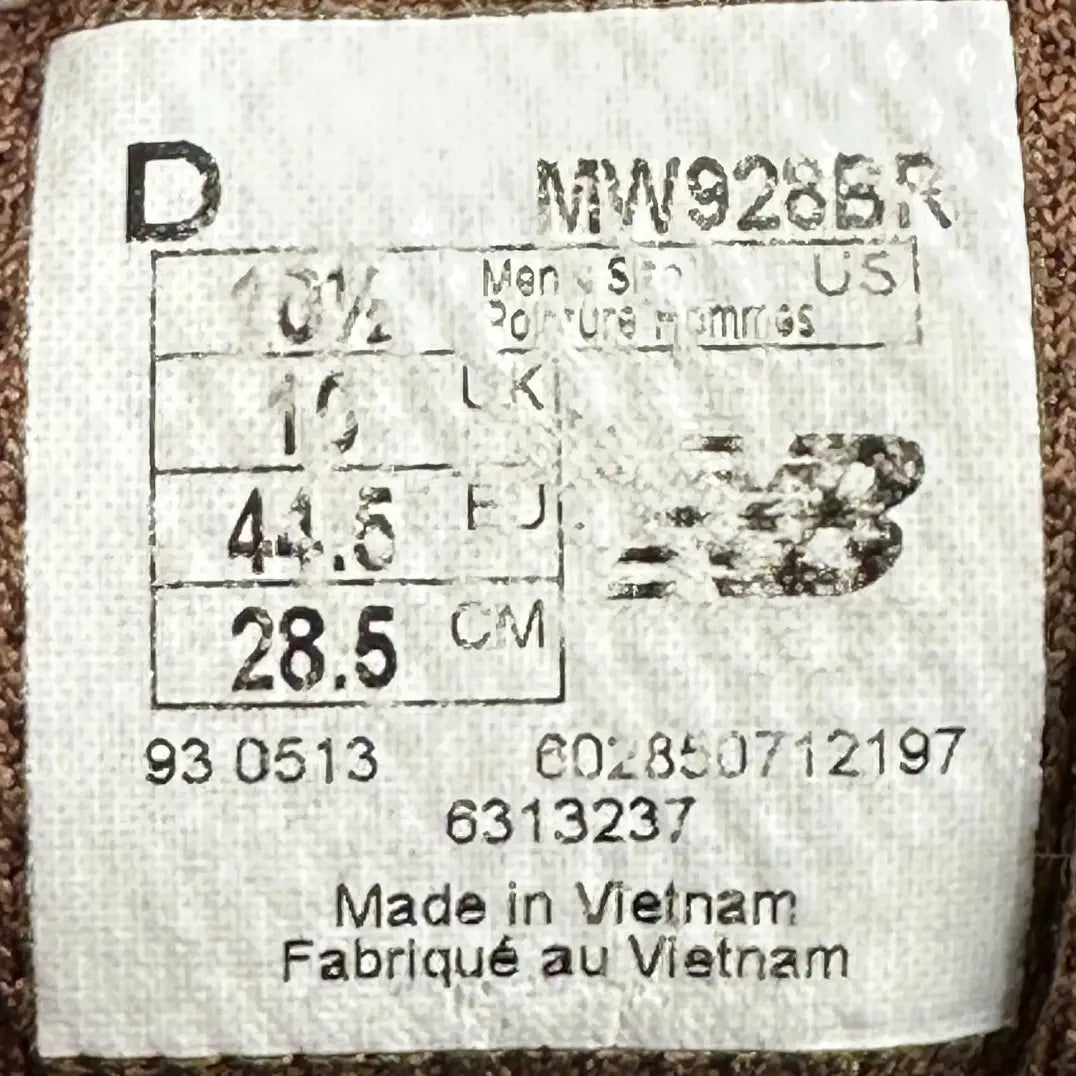 New Balance MW928BR Leather Walking Shoes (Size 10.5)