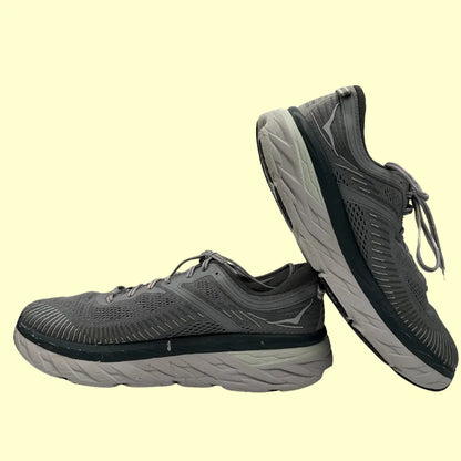 Hoka One One Bondi 7 Grey – Men’s Premium Max Cushion Running Shoes (US 14 | EU 49⅓)