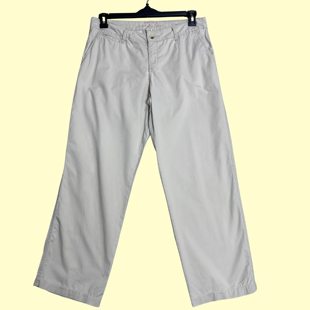 Sonoma Lifestyle Everyday Chino Pants in light beige.