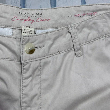 Sonoma Lifestyle Everyday Chino Pants in light beige.