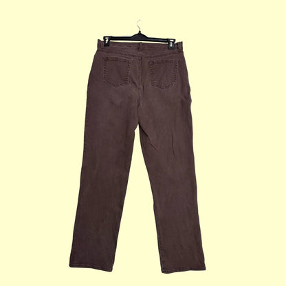Gloria Vanderbilt Amanda Classic Jeans in a rare chocolate brown shade.