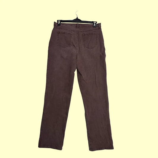 Gloria Vanderbilt Amanda Classic Jeans in a rare chocolate brown shade.