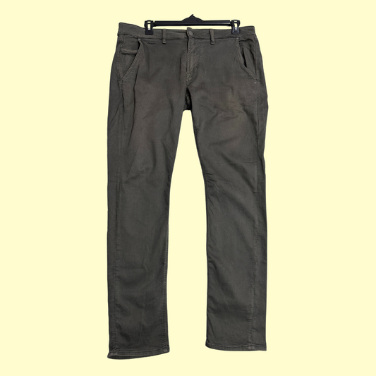 Guess Los Angeles Madison Tapered Pants in charcoal grey.