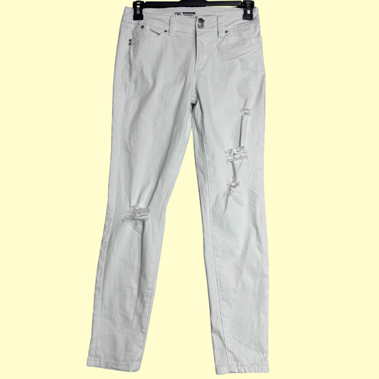 YMI WannaBettaButt White Distressed Jeans