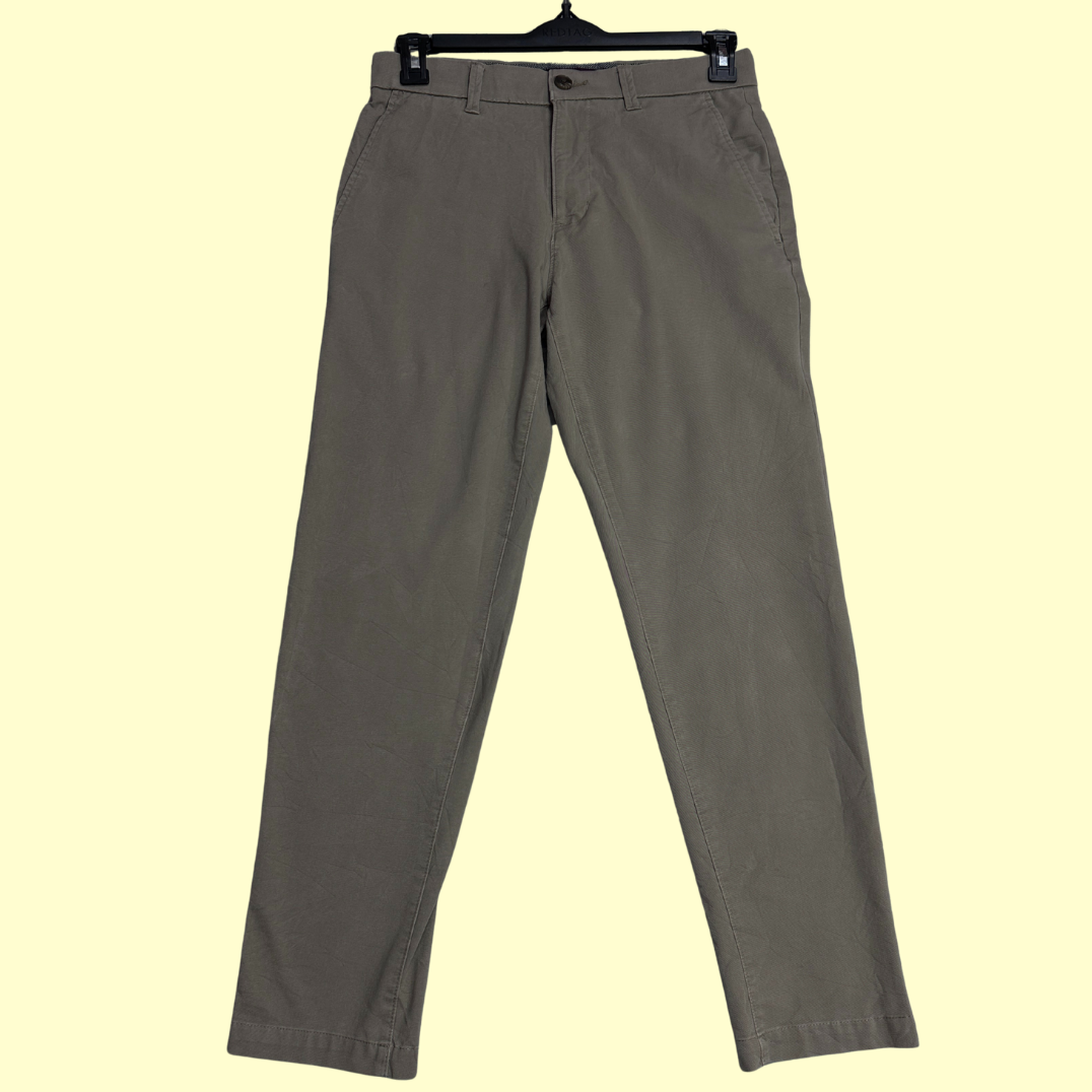 J.M. Haggar Slim Fit Dress Pants in a neutral khaki/olive shade.