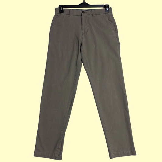 J.M. Haggar Slim Fit Dress Pants in a neutral khaki/olive shade.