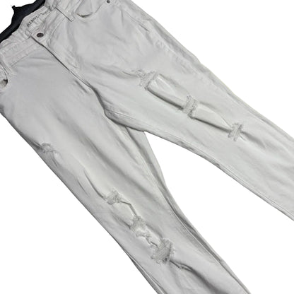 Old Navy Rockstar White Distressed Jeans