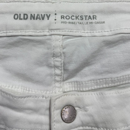 Old Navy Rockstar White Distressed Jeans