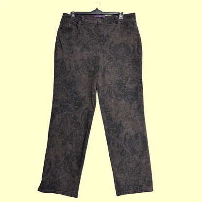 Gloria Vanderbilt Amanda Women’s Pants with a unique floral paisley print