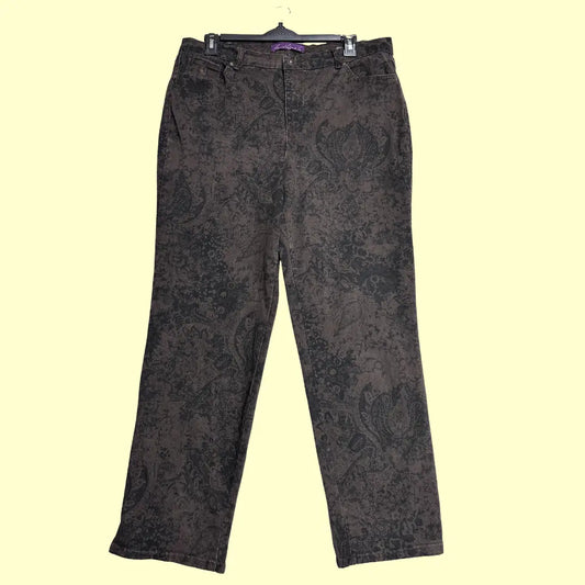 Gloria Vanderbilt Amanda Women’s Pants with a unique floral paisley print