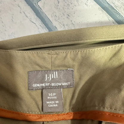 🌿 J JILL Olive Green Cotton Trousers Petite Fit 🌿