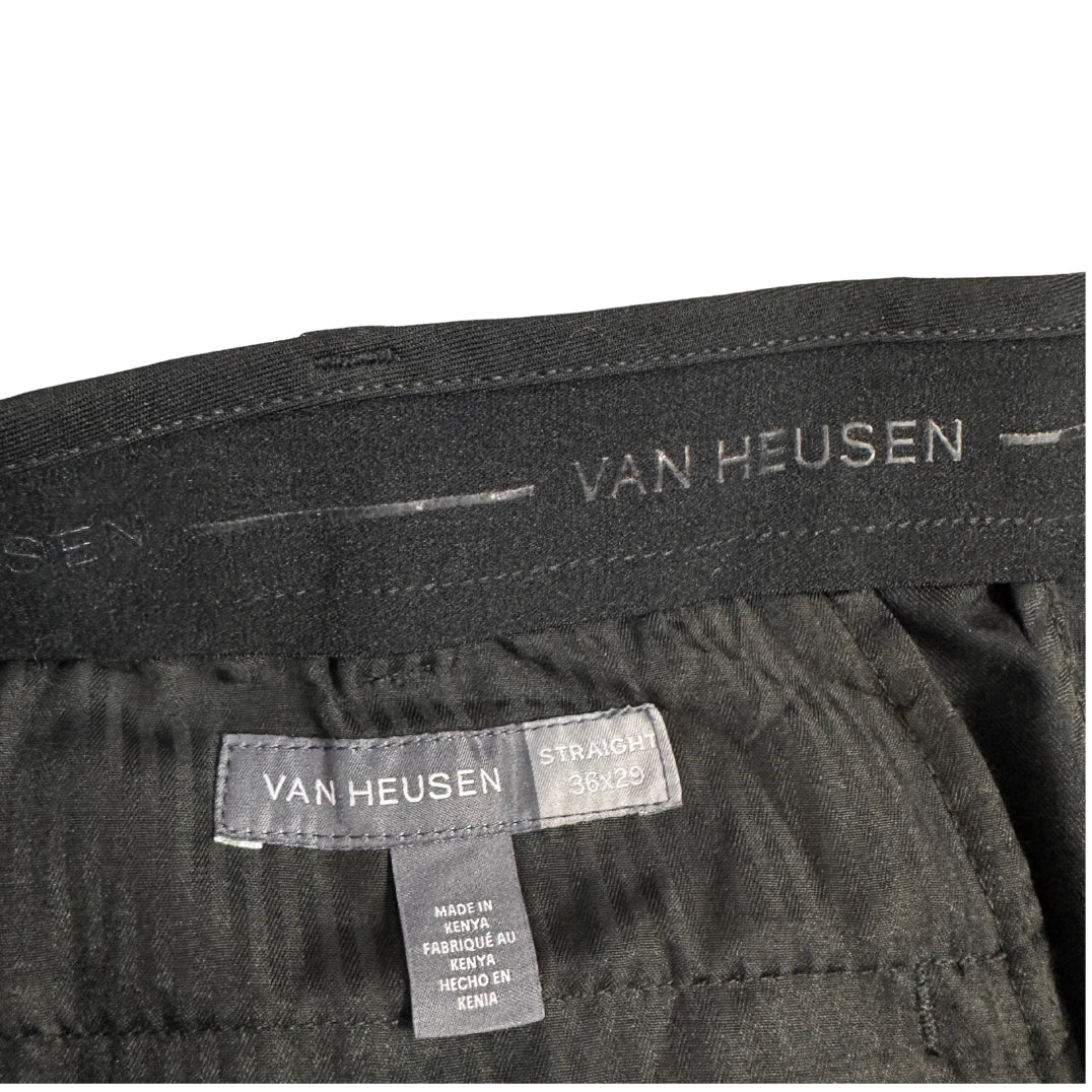 Van Heusen Black Straight Fit Formal Trousers