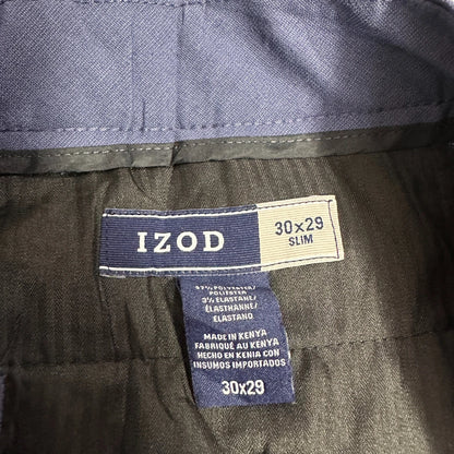 IZOD Navy Blue Slim Fit Formal Trousers