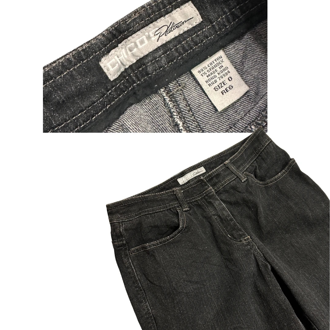 Chico’s Platinum Dark Wash Bootcut Jeans