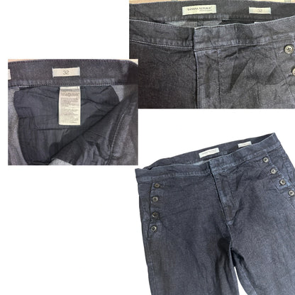 Banana Republic Black Premium Denim Flared Jeans 🖤✨