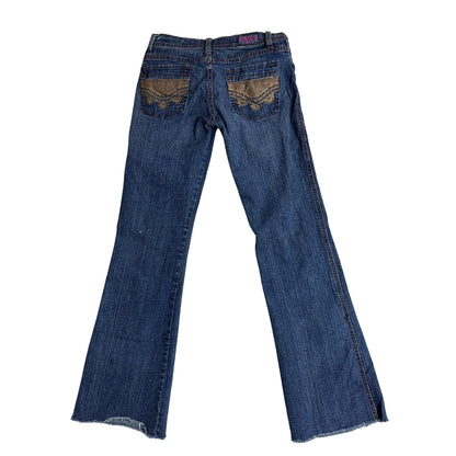 BLU GIRL Embroidered Pocket Bootcut Denim Jeans 💙