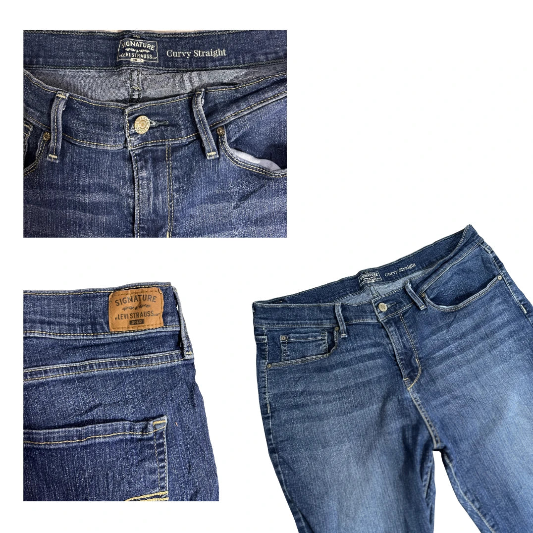 Signature Curvy Straight Blue Denim Jeans 👖✨