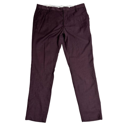 Elegant Wine Maroon Formal Trousers for Men