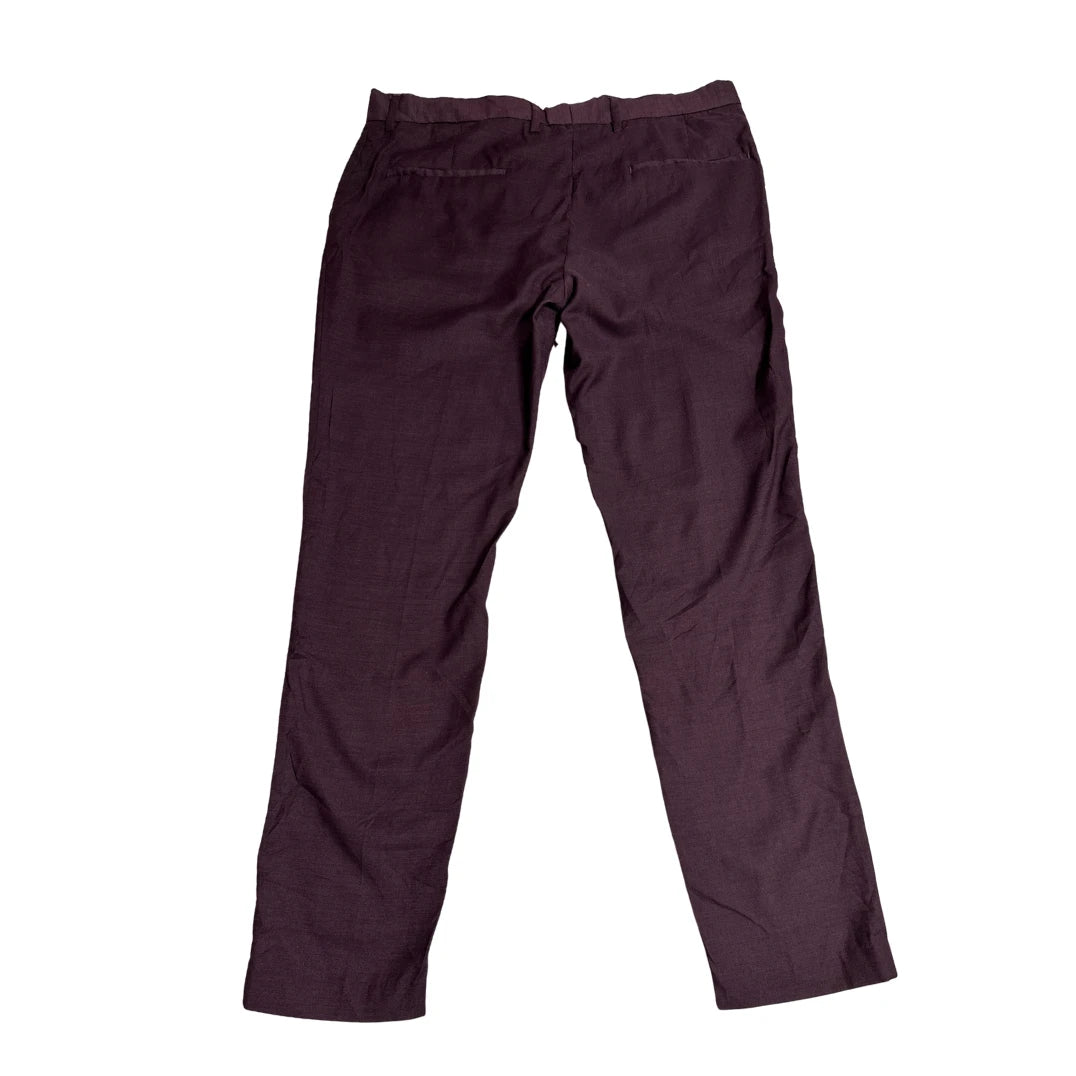 Elegant Wine Maroon Formal Trousers for Men